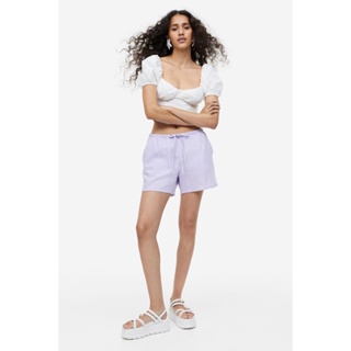 H&amp;M  Woman Linen-blend pull-on shorts 1137680_2