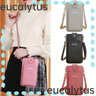 Eucalytus1 กระเป๋าสตางค์ หนัง หน้าจอสัมผัส ใส่โทรศัพท์ได้