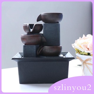 [szlinyou2] น้ําพุตั้งโต๊ะ 5 ขั้น ขนาดกะทัดรัด สําหรับตกแต่งบ้าน 1 ชิ้น