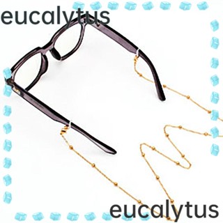 Eucalytus1 สายคล้องคอ ประดับลูกปัดโลหะ สไตล์วินเทจ สําหรับอ่านหนังสือ แว่นกันแดด