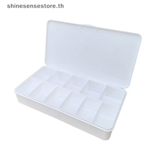 Shine กล่องเก็บพลอยเทียม 11 ช่อง สีขาว สําหรับตกแต่งเล็บปลอม TH