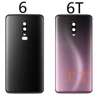 ฝาครอบแบตเตอรี่ด้านหลัง 1+6T พร้อมเลนส์กล้อง สําหรับ OnePlus 6 6T