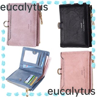 Eucalytus1 กระเป๋าสตางค์ กระเป๋าถือ มีซิป ใส่บัตรได้ สําหรับผู้หญิง