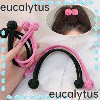 Eucalytus1 ยางรัดผมหางม้า แบบยืดหยุ่น อเนกประสงค์ สไตล์จีน แฟชั่นสําหรับผู้หญิง 2 ชิ้น