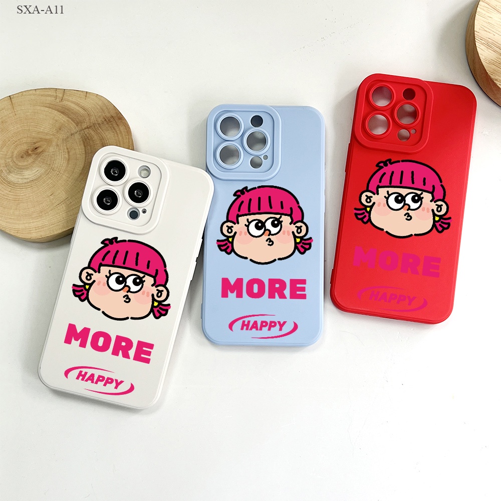 Samsung Galaxy A11 A12 A13 A23 A32 A51 A71 A52 A52S A50 A50S A30S A53 4G 5G Red Haired Girl  เคส
