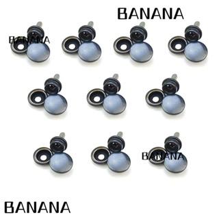Banana1 ชุดสกรูกระจก ทองเหลืองบริสุทธิ์ สีบรอนซ์ พร้อมฝาปิด สําหรับตกแต่งเฟอร์นิเจอร์ 10 ชิ้น