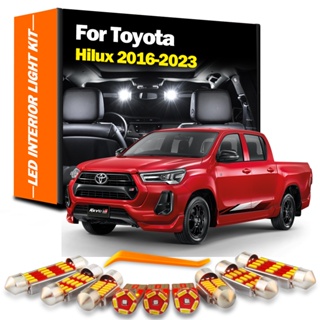 ชุดหลอดไฟ LED ติดป้ายทะเบียนรถยนต์ สําหรับ Toyota Hilux 2016 2017 2018 2019 2020 2021 2022 2023 8 ชิ้น