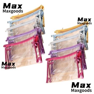 Maxg กระเป๋าเครื่องสําอาง PVC พลาสติก แบบพกพา สําหรับเดินทาง