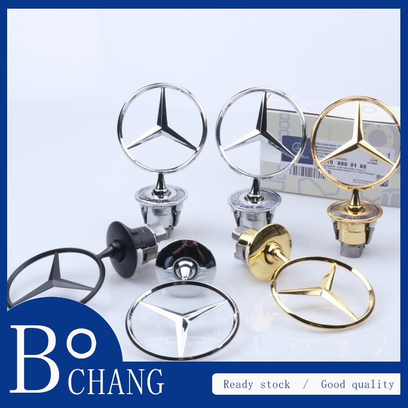 Bc Benz หรูหราโลหะด้านหน้า Bonnet Hood โลโก้สัญลักษณ์ดัดแปลงยืนสัญลักษณ์สําหรับ Mercedes Benz S/E/C/