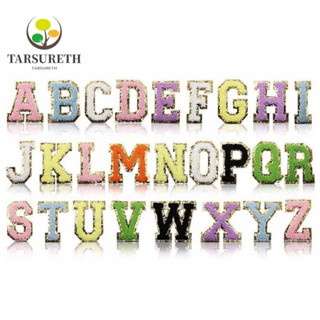 Tarsureth สติกเกอร์ผ้า ลายตัวอักษร Chenille อุปกรณ์เสริม สําหรับตกแต่งบ้าน