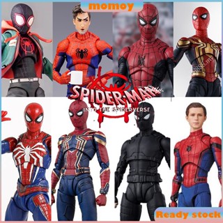 ใหม่ SHF ตุ๊กตาฟิกเกอร์ Spider-Man Marvel Miles Morales Parallel universes2