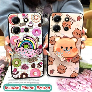 TPU Cute Phone Case For infinix Note30i 4G/X6716 Anti-knock Cartoon Soft Case Kickstand drift sand Waterproof Fashion Design