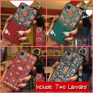 Lanyard Anti-dust Phone Case For Nokia C110 4G Dirt-resistant Soft case Back Cover Fashion Design Phone Holder Chinese style