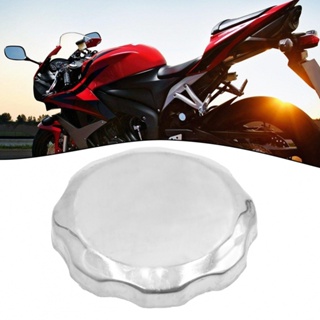 [SIP-ISHOWMAL-TH]Easy to Install Silver Tone Fuel Tank Gas Cap Cover for Motorcycles and Scooters-New In 9-