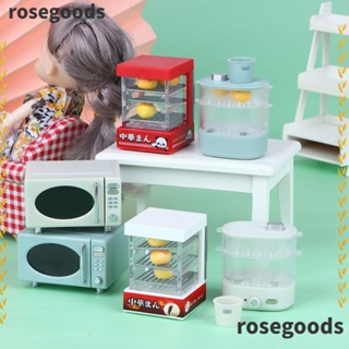 Rosegoods1 เตาอบไมโคร ขนาดเล็ก สเกล 1:12 อุปกรณ์เสริม สําหรับบ้านตุ๊กตา