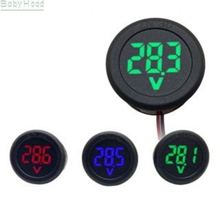 【Big Discounts】DC4-100V Round 2Wire Car Voltmeter LED Digital Display Voltage Electricity Meter#BBHOOD