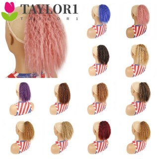 Taylor1 ผมหางม้าหยิกหยิก ทนความร้อน ผมหางม้าปลอม ไฟเบอร์ เครื่องประดับผมหางม้า สีน้ําตาล เข้ากับทุกการแต่งกาย สําหรับผู้หญิง