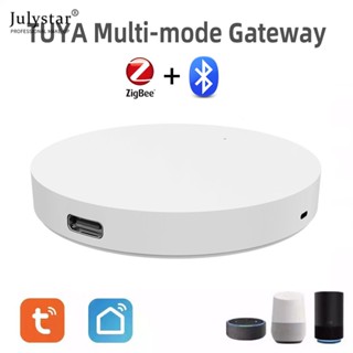 JULYSTAR เกตเวย์หลายโหมด Tuya รองรับ Bluetooth+zigbee เกตเวย์การสื่อสารหลายโปรโตคอล รีโมทคอนโทรล Tuya/smart Life App