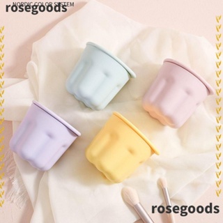 Rosegoods1 กล่องเครื่องมือทําความสะอาดแปรงแต่งหน้า แบบพกพา