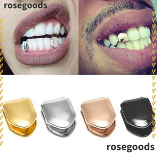 Rosegoods1 หมวกฟันเดี่ยว 4 สี อินเทรนด์ร็อค ฮิปฮอป ชุดฟันทอง