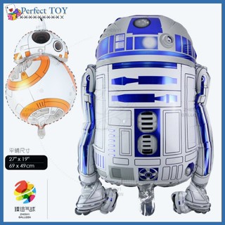 Pst ฟิล์มอลูมิเนียม ลาย STAR WARS ROBOT R2D2 BB8 27 นิ้ว สําหรับตกแต่งงานปาร์ตี้วันเกิดเด็ก