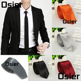 Osier1 เนคไท แบบเข้ารูป สีพื้น สําหรับงานแต่งงาน
