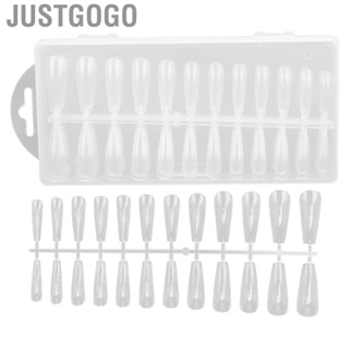 Justgogo 240pcs Fake Nail Tips Clear Full Cover False Nails Artificial
