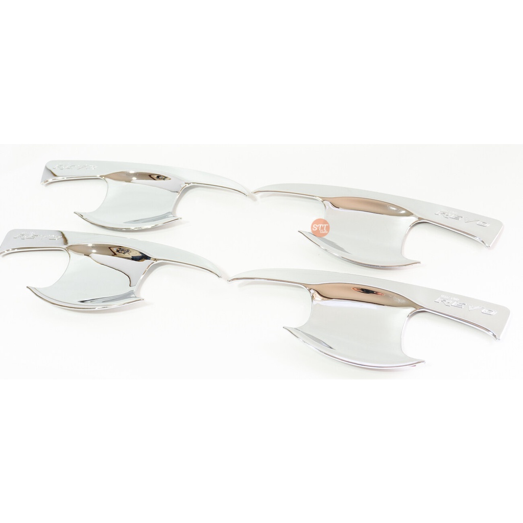 เบ้ารองมือเปิดประตู TOYOTA REVO ทุกรุ่น ชุบโครเมี่ยม เบ้ากันรอย เบ้ามือเปิด กันรอยประตู โตโยต้า รีโว่ revo กันรอยมือเปิด - รูปที่ 2