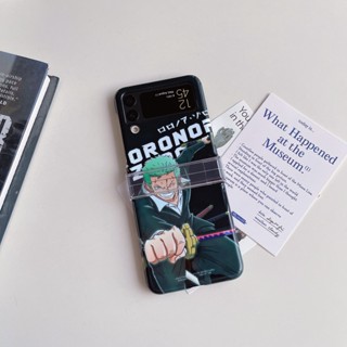 ฟิล์มแข็ง สําหรับ Samsung Galaxy Z Flip 5 4 3 5G Funda Case Roronoa Zoro