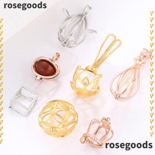 Rosegoods1 จี้หินเงินสเตอร์ลิง 925 สีทอง เครื่องประดับ แบบเปลี่ยน สําหรับสร้อยคอ