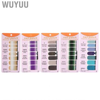 Wuyuu DIY Nail Wraps  Easy Use Polish Decals Strips Full Exquisite Strip Good Durability Widely Used for Home