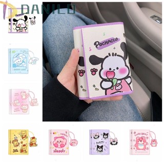 Danilo กระเป๋าสตางค์ใบสั้น หนัง Pu ลายสัตว์ Cinnamoroll Kuromi Three Fold Kawaii Strawberry Bear ขนาดเล็ก ของขวัญ