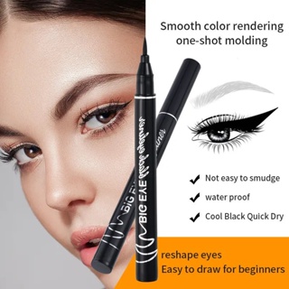 Spot second hair# European and American big eye cool black eyeliner pen waterproof quick-drying makeup holding eyeliner pen natural not easy to faint for beginners black 8.cc