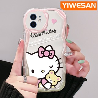 เคสโทรศัพท์มือถือใส แบบนิ่ม ลายการ์ตูนหมี และแมว กันกระแทก สําหรับ iPhone 12 12 Pro 12 Mini 12 Pro Max