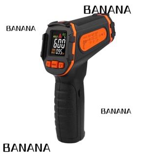 Banana1 เครื่องวัดอุณหภูมิพื้นผิวอินฟราเรด D:S=12:1 -50°ค ~ 600°ค (-58°F~1122°F) เครื่องวัดอุณหภูมิเลเซอร์ดิจิทัล ปรับอุณหภูมิได้ สําหรับทําอาหารในครัว