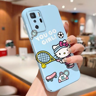 เคสโทรศัพท์มือถือ ฟิล์มกันรอยกล้อง ลายแมวเฮลโลคิตตี สําหรับ Xiaomi Poco M3 Pro M5 X4 GT Redmi K30 K40 Pro Note 9T 10 11 11s