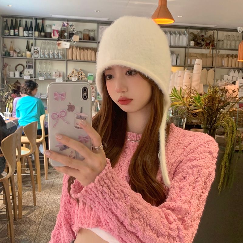 หมวกบีนนี่ ผ้าถัก สีพื้น ให้ความอบอุ่น เข้ากับทุกการแต่งกาย แฟชั่นฤดูใบไม้ร่วง และฤดูหนาว