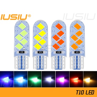 Iusiu หลอดไฟซิลิโคน T10 LED W5w 194 501 168 8SMD 2835 กันน้ํา สําหรับติดป้ายทะเบียนรถยนต์