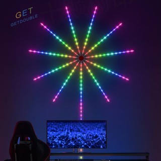 [Getdouble.th] สายไฟ LED ซิงค์เสียงเพลง เปลี่ยนสีได้ สําหรับตกแต่งวันหยุด