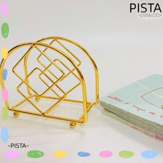 Pista เครื่องจ่ายกระดาษทิชชู่ แบบตั้งโต๊ะ โลหะ ขนาด 5.1 X 2.36 X 5.1 นิ้ว สีทอง