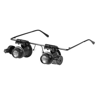 【yunhai】20X Magnifier Glasses Type Double Eye Loupe Lens Watch Repair Tool Magnifiers