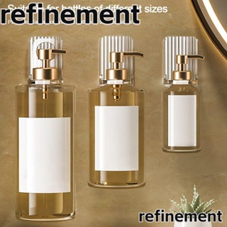 Refinement ที่วางขวดสบู่ เจลอาบน้ํา แบบใส มีกาวในตัว ทนทาน ไม่ต้องเจาะผนัง สําหรับห้องน้ํา