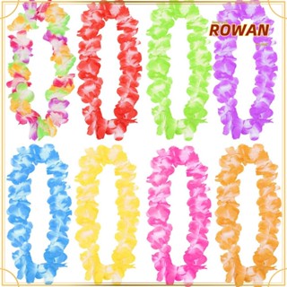 Rowans 4 ชิ้น / เซต สร้อยคอ ดอกไม้ฮาวาย DIY ชายหาด ชุดแฟนซี ตกแต่งงานแต่งงาน