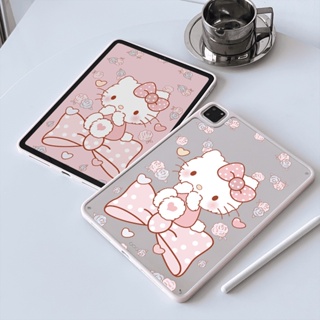 เคสอะคริลิคแข็ง ลายคิตตี้ และโบว์ สําหรับ IPad 7 8 9 10 Air3 Air4 Air5 10.9 นิ้ว Pro10.5 10.2 นิ้ว Pro11 2018 2020 2021 2022