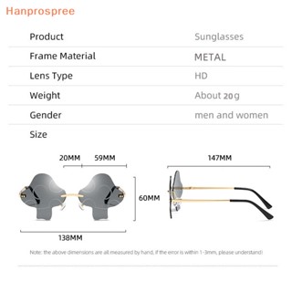 Hanprospree&gt; แว่นตากันแดด ทรงเห็ด ไร้ขอบ แว่นตาคอสเพลย์ แว่นตากันแดด อินเทรนด์ สนุก สําหรับผู้หญิง ผู้ชาย ปาร์ตี้ฮาโลวีน แว่นตาคอสเพลย์อย่างดี