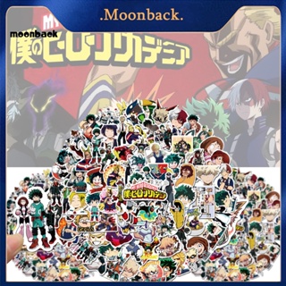 &lt;moonback&gt; สติกเกอร์ ลาย My Hero Academia ลอกออกได้ สําหรับติดตกแต่งห้องนั่งเล่น สเก็ตบอร์ด DIY 100 ชิ้น