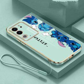 เคสโทรศัพท์มือถือ ขอบตรง ป้องกันกล้อง ลายการ์ตูนมอนสเตอร์ตาโต สําหรับ VIVO V29 5G V29E V29 Pro