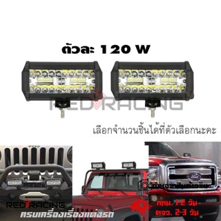 ไฟสปอร์ตไลท์รถยนต์LED Spotlightไฟหน้ารถยนต์12-24Vไฟตัดหมอก/ไฟส่องสว่างหน้ารถ/ไฟออฟโรด120W(0301)