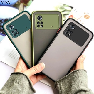 เคสผิวด้าน ตรงรุ่น เคสหลังด้านกันกล้อง เคสขอบสีกันกระแทก Xiaomi POCO F5 X4 X3 NFC M4 M3 F3 F2 Pro 4G 5G 2023