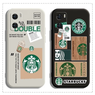 เคส OPPO A16 A78 A77 A76 A96 A74 A57 A77S A98 A54 A17 A17K A16K A16E โทรศัพท์มือถือแบบนิ่ม ลาย Starbucks สีดํา ขาว สําหรับ